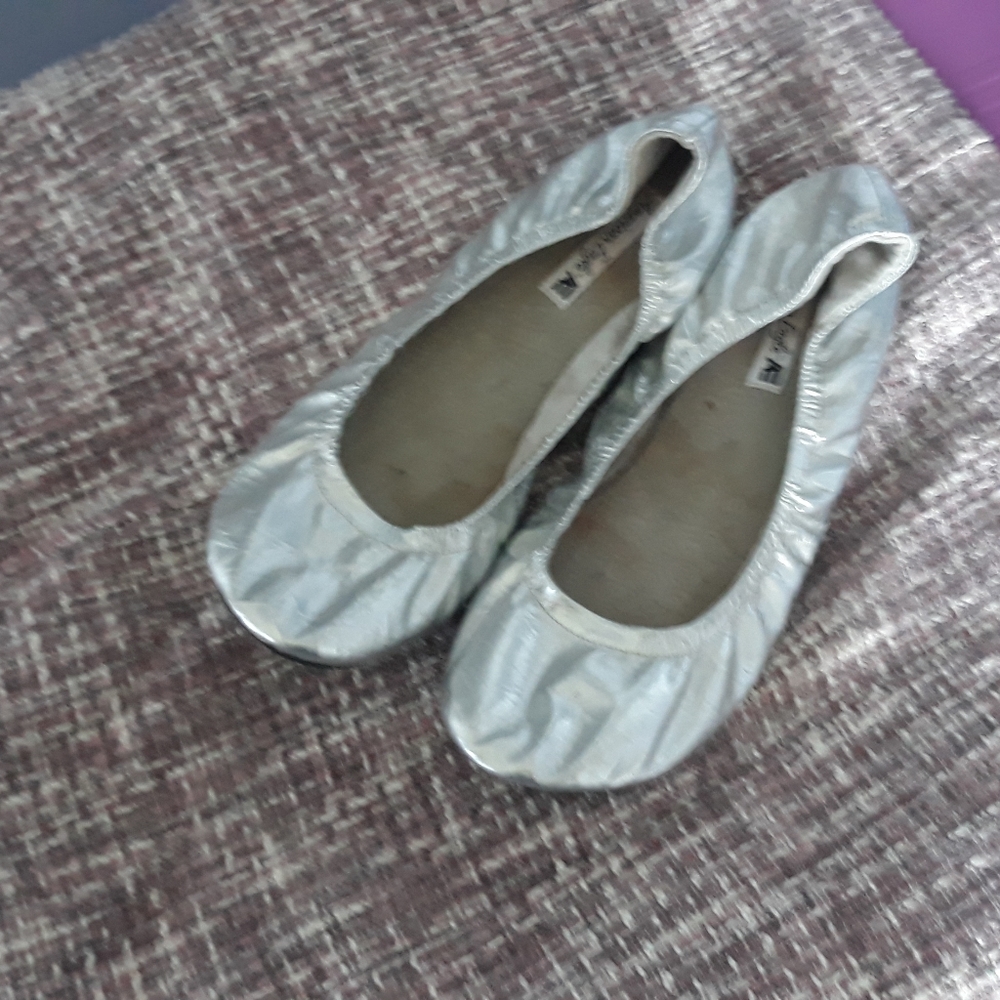 Well Worn Silver American Eagle scrunch flats.